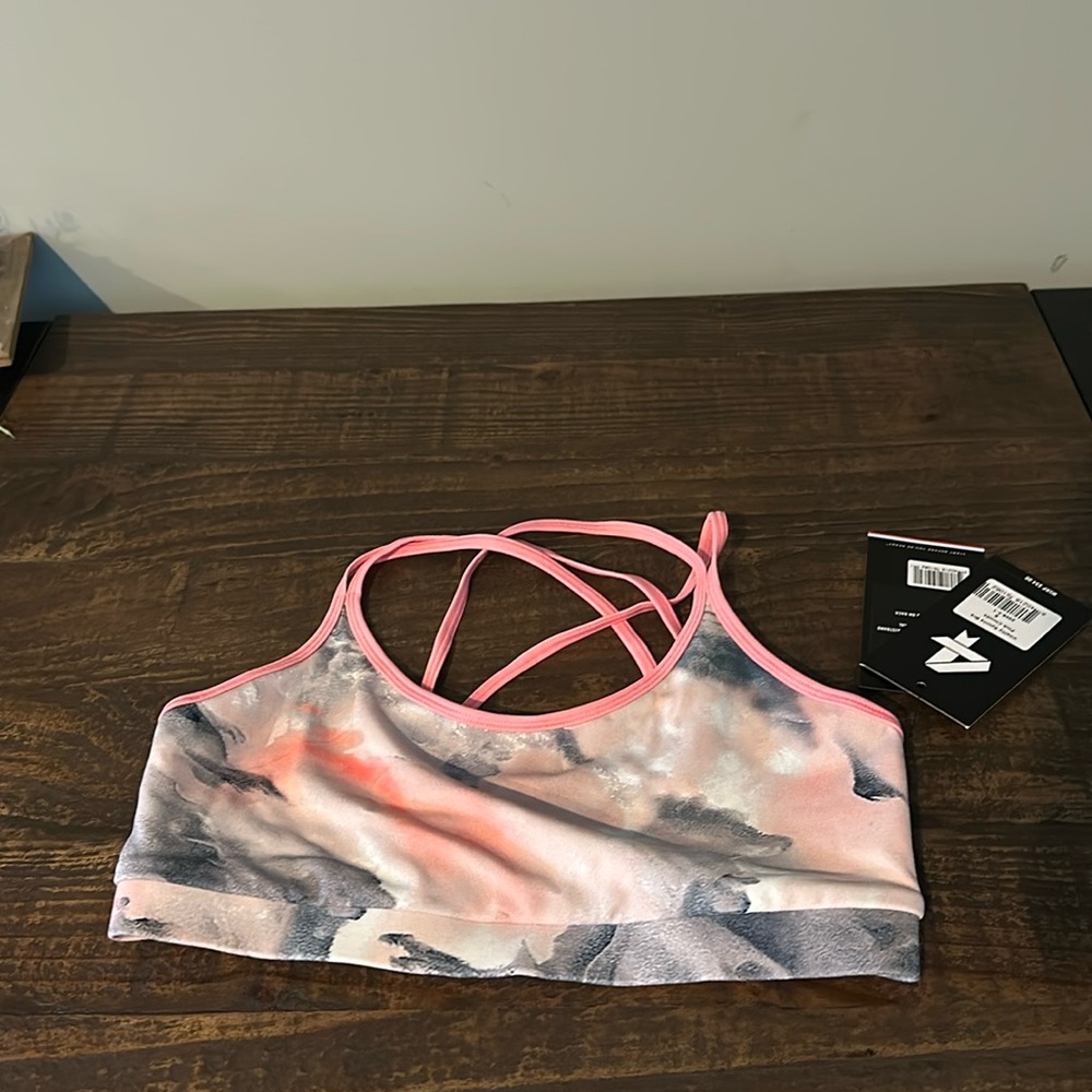 Four Laps Womens Vitality Printed Fitness Sports Bra